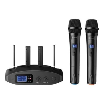 Sistema profesional steren 2 micrófonos inalámbricos uhf batería recargable - STEREN - SKU WR-810 UHF