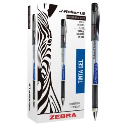 Bolígrafo zebra j-roller le gel mediano color negro - ZEBRA - SKU 8000-LE