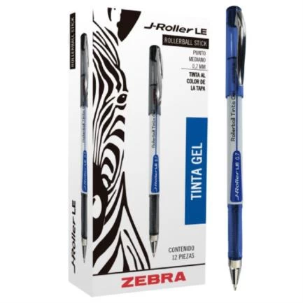Bolígrafo zebra j-roller le gel mediano color azul - ZEBRA - SKU 8001-LE